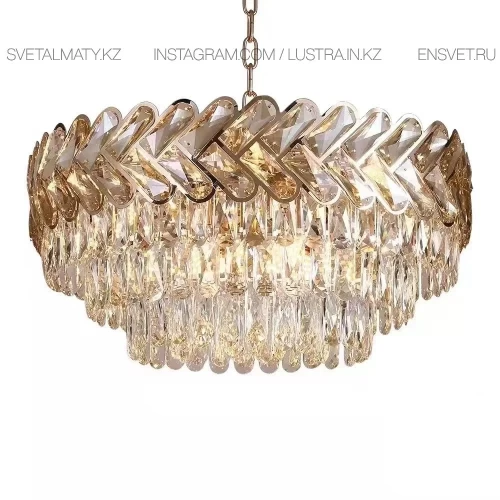Люстра хрустальная, цвет золото. Цоколь Е14. Кол-во ламп 21. Код товара: 8034-80GD