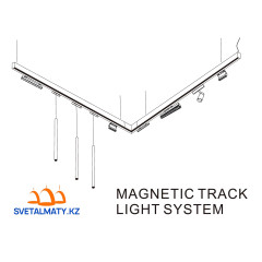 Магнитный трековый линзованный поворотный светильник 18W 30CM LUX