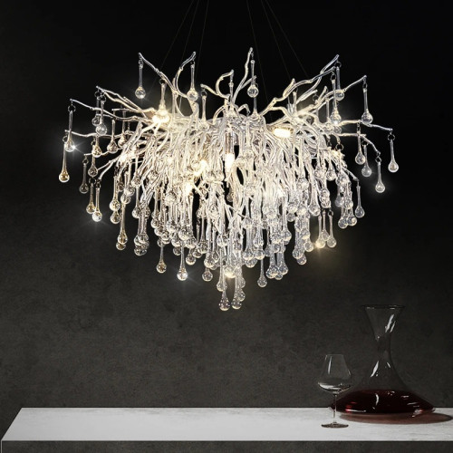 Хрустальная люстра в форме капли воды 80 СМ