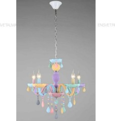 Люстра разноцветная на 5 ламп. Код товара: S1196-5