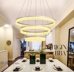 Светодиодная люстра 100вт хай тек кольца (белый и черный цвета)