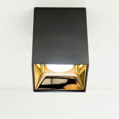 Потолочный накладной светильник черный Код товара: FS965-5w-bk+gd