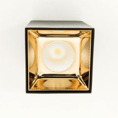 Потолочный накладной светильник черный Код товара: FS965-5w-bk+gd