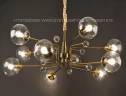 Люстра на 10 ламп в цвете Медь