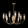 Люстра «Imperial Glass 8» — Золотая Классика с Прозрачными Стеклянными Плафонами