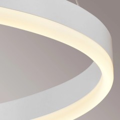 Белая LED люстра Кольца 60+40см