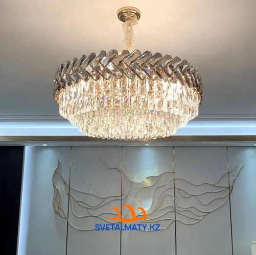 Дымчато-серая хрустальная люстра 7034/550 G-GREY