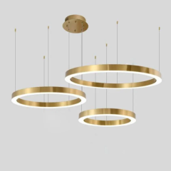 Золотая светодиодная подвеска в стиле пост-модерн D-6105/L+M+S GD