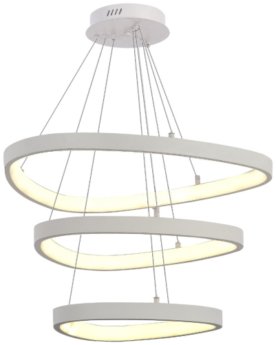Подвесная LED люстра в виде треугольника D-5036/600+500+400 WT