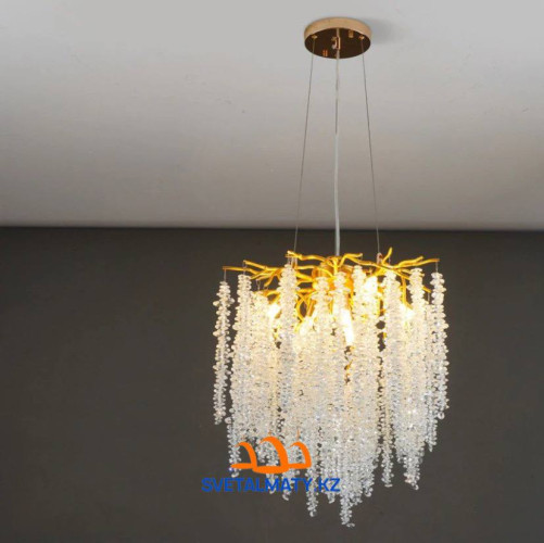 Современная хрустальная люстра в виде ветки D-7107/460 GD