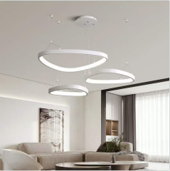 Подвесная LED люстра в виде треугольника D-5036/L+M+S WT