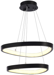Үшбұрыш түріндегі D-5036/500+400 BK аспалы LED люстра