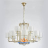 Люстра подвесная на 12 стаканов, цоколь E14+Led, цвет золото