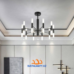 Люстра в современном стиле на 20 ламп, цвет черный. A0020-20 BK