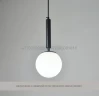 Шарообразный черный подвес Black Modern Ball