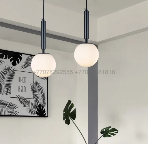 Шарообразный черный подвес Black Modern Ball