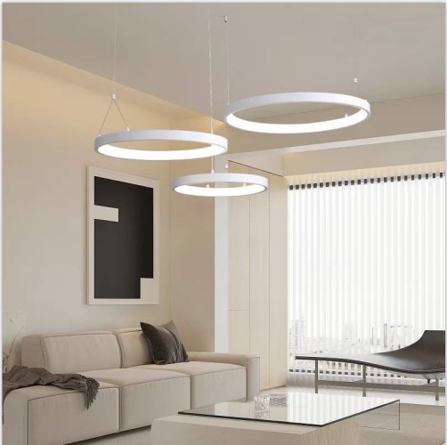Подвесная LED люстра в виде кольца D-5034/L+M+S WT