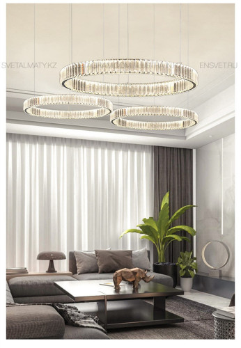 Люстра хрустальная на 3 кольца. Код: D941-80*60*40СH