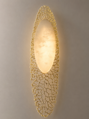 Настенный светодиодный светильник бра 75 см в золотом цвете