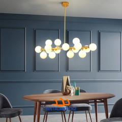 ​Современная подвесная люстра с 16 стеклянными шарами YY02-16 GD