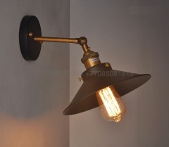 Черная с латунью лофт настенная бра Retro Wall Old Copper Metal