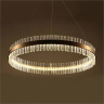 LED люстра круглая золотая 60 см. с хрусталем