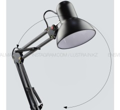 Настольная лампа направленного света (Черная)