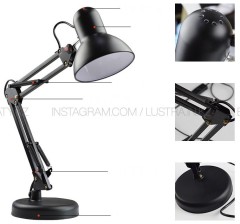 Настольная лампа направленного света (Черная)