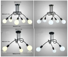 Люстра в стиле Loft белая на 3 лампочки