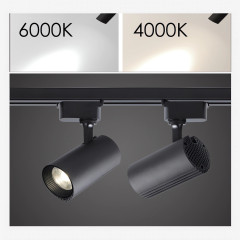 Трековый черный COB-спот линзованный яркий 20W-30W PRO