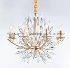 Хрустальная люстра стиль НеоКлассика E14*8 / D650*H700 / Champagne Gold