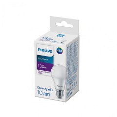 PHILIPS Лампа EcohomeLED Bulb 13W 1250lm E27840 Нейтральный цвет