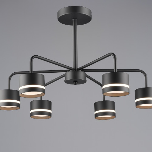 Потолочная люстра N7015/6 BK Ø605×H345 мм, GX53 (лампы не входят в комплект)