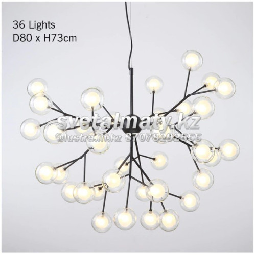 Люстра в стиле Modern на 36 ламп черная YY01-36 BK
