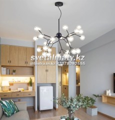 Люстра в стиле Modern на 36 ламп черная YY01-36 BK