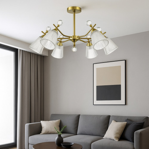 Люстра потолочная N6221/6 COP D715×H335 мм, E27