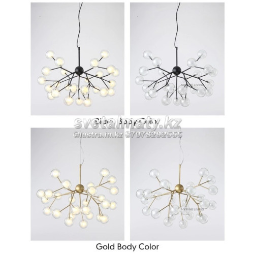 Люстра в стиле Modern на 36 ламп золото YY01-36 GD