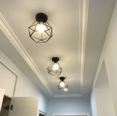 Черный потолочный ЛОФТ светильник 25см