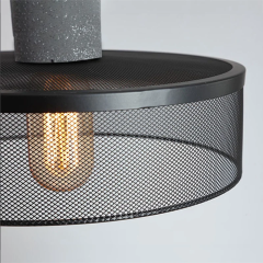 Подвесной ретро-светильник E27 в стиле лофт T44/ BK