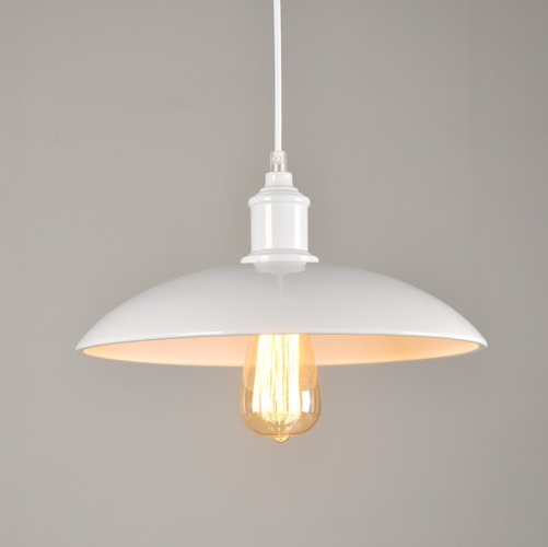 Белый подвес-тарелка Loft Style Metall