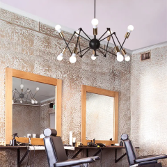 Loft Spider Black Gold люстра лофт паук черная с золотом на 12 ламп