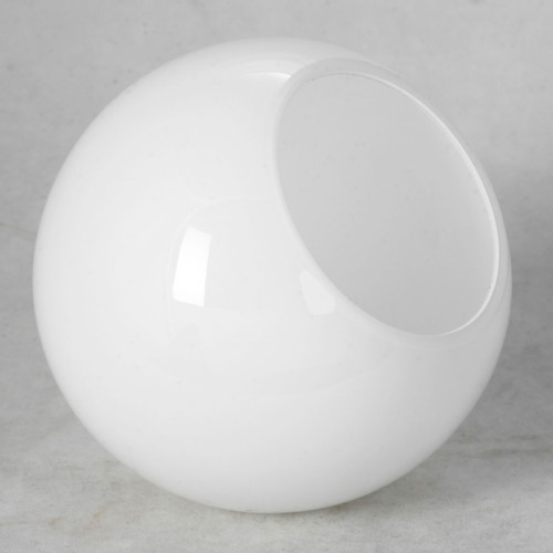 Белый глянцевый стеклянный плафон для люстры E27, 120 мм