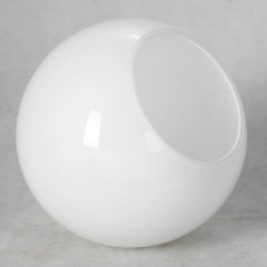 Белый глянцевый стеклянный плафон для люстры E27, 120 мм