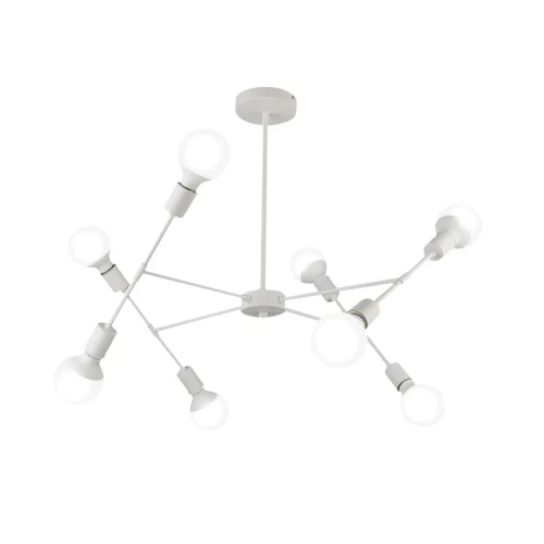 Люстра потолочная белая 8-ти ламповая в стиле Modern