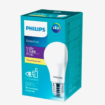 PHILIPS Лампа ESS LEDBulb 11W E27 3000K 230V 1/12 Теплый цвет