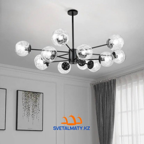 Современная люстра на 12 шаров 9591-6+6