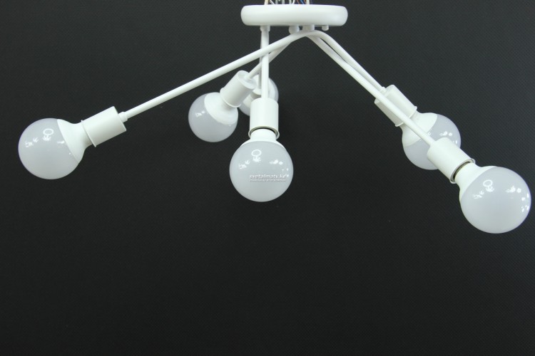 Люстра потолочная белая 6-ти ламповая в стиле Modern