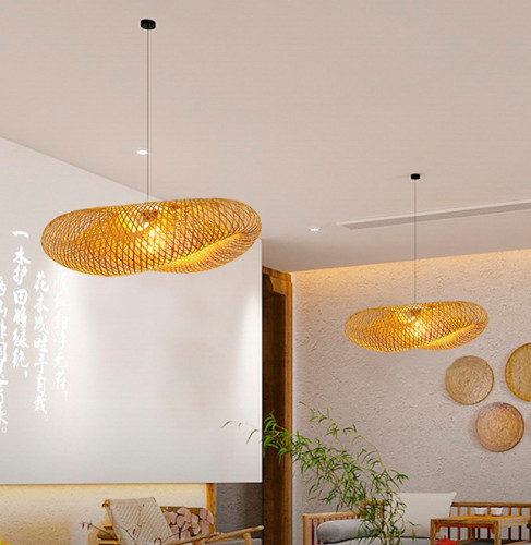 Бамбуковая люстра в Азиатском стиле