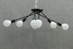Люстра потолочная черная 8-ми ламповая в стиле Modern