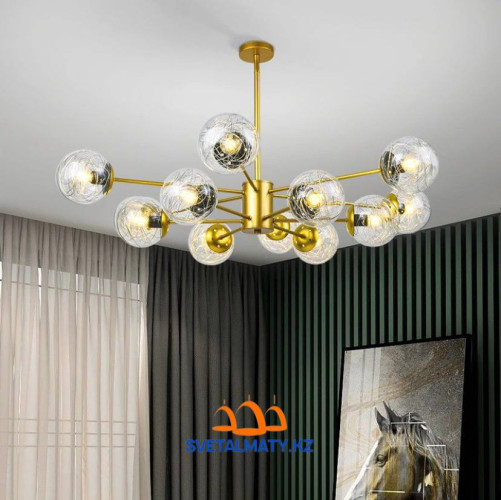 Современная люстра на 12 шаров 9590-6+6